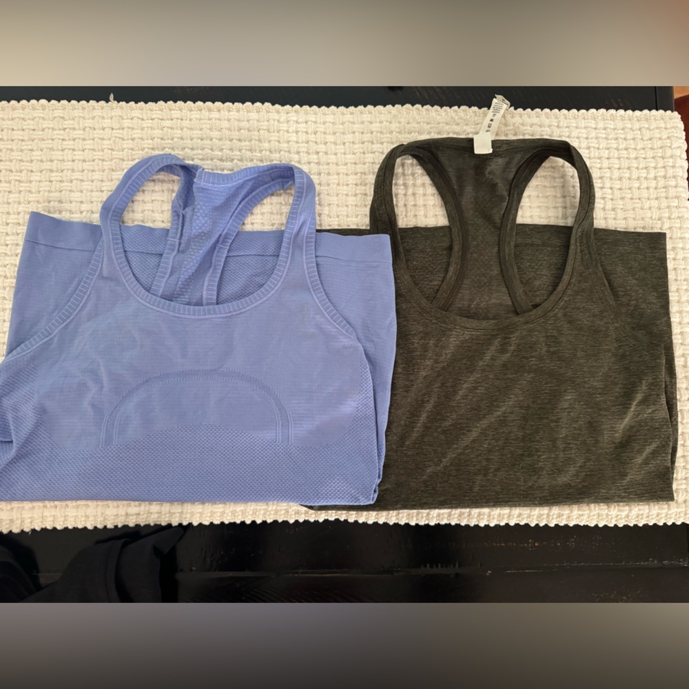 7 lululemon swiftly tanks. Gently used. - Picture 2 of 5
